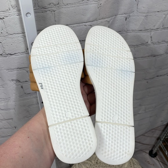 Mila Paoli leather tan slide leather sock size 9 sandal - Picture 4 of 7